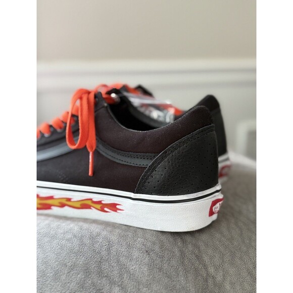 VANS X Old Skool Flame Cut Out Custom Rare 10.5 flames. Halloween. Sk8 shoes main image 9